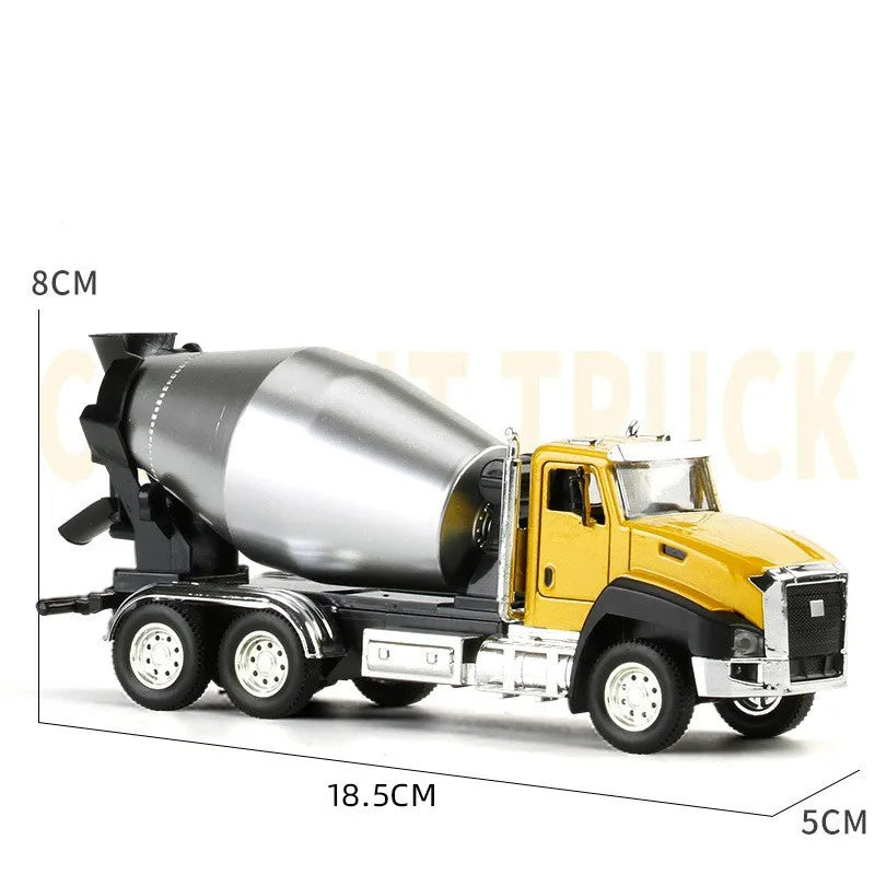 Kids 1:50 Alloy Truck Model Engineering Vehicle Excavator Bulldozer Head Dumper Truck Crane Tanker Toys Boys Radio Control Gift