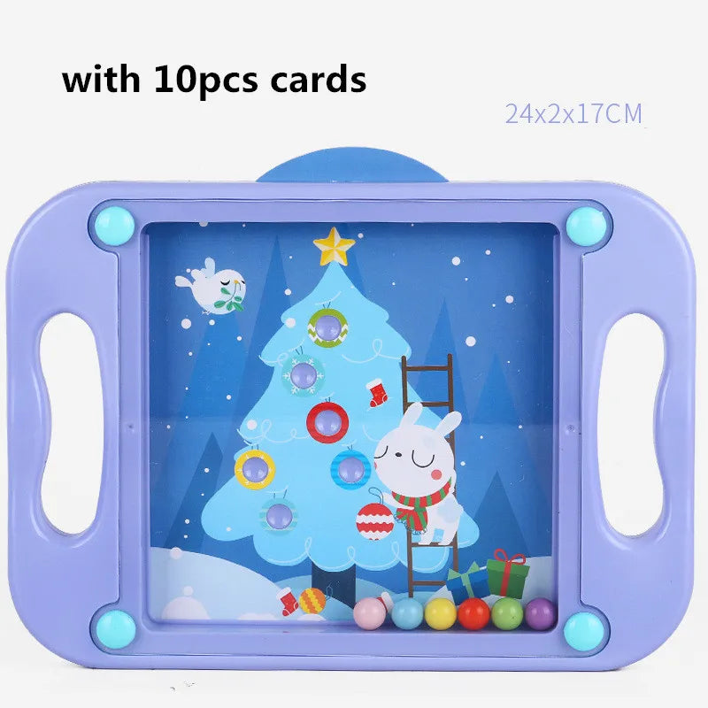 3D Kids Educational Toys Baby Puzzle Montessori Maze Balance Game Balance Balls Popular Gift For Children Cartoon Cards Gifts