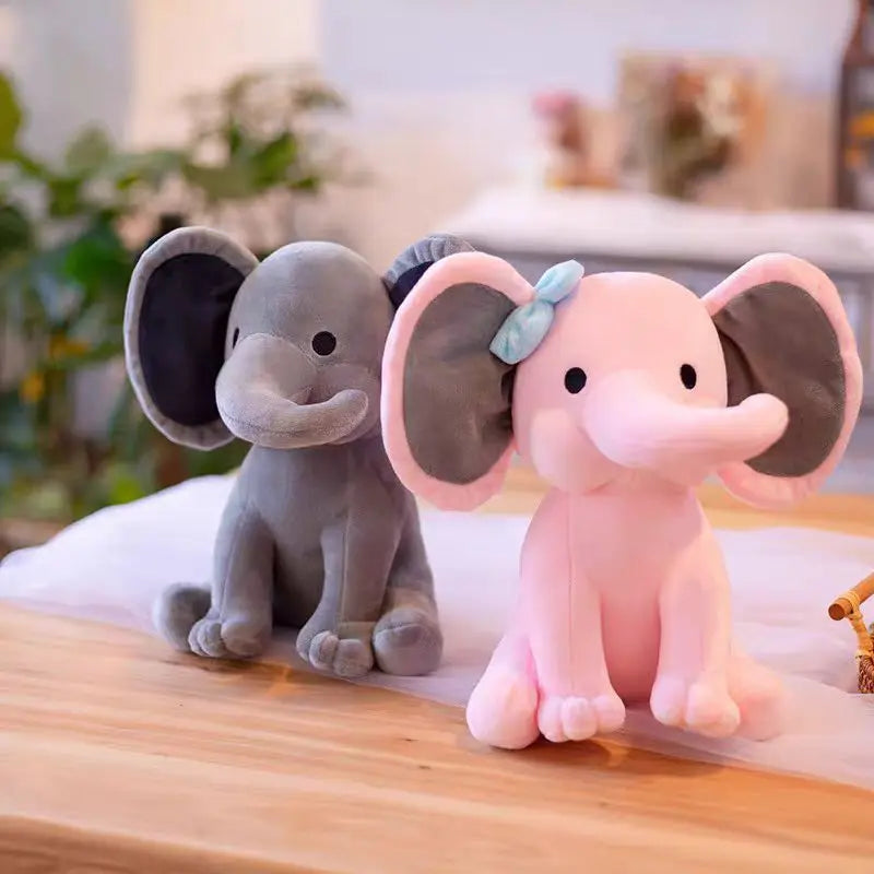 Kid 25cm Gray Elephant Stuffed Plush Stuffed Toys Kawaii Animals Comfort Sleeping Soothing Elephant Doll Room Decorative Gifts