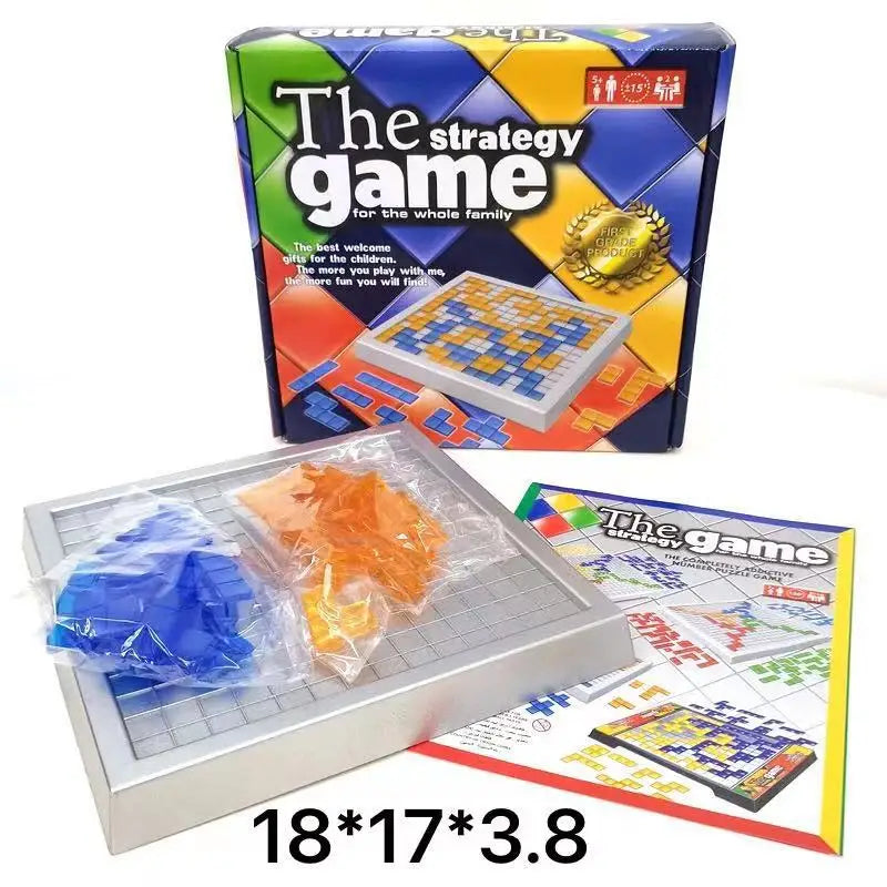 Children Strategy Board Game Educational Toys Colored Squares Game Easy To Play For Kids Family Party Indoor Games Puzzle Gift