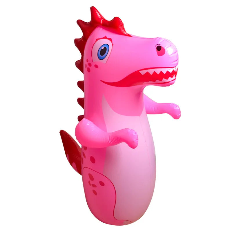 Kids Tumbler Inflatable Standing Punching Boxing Bag Air Stuffed Dinosaur Children Beach Activity Supply Family Party Toy