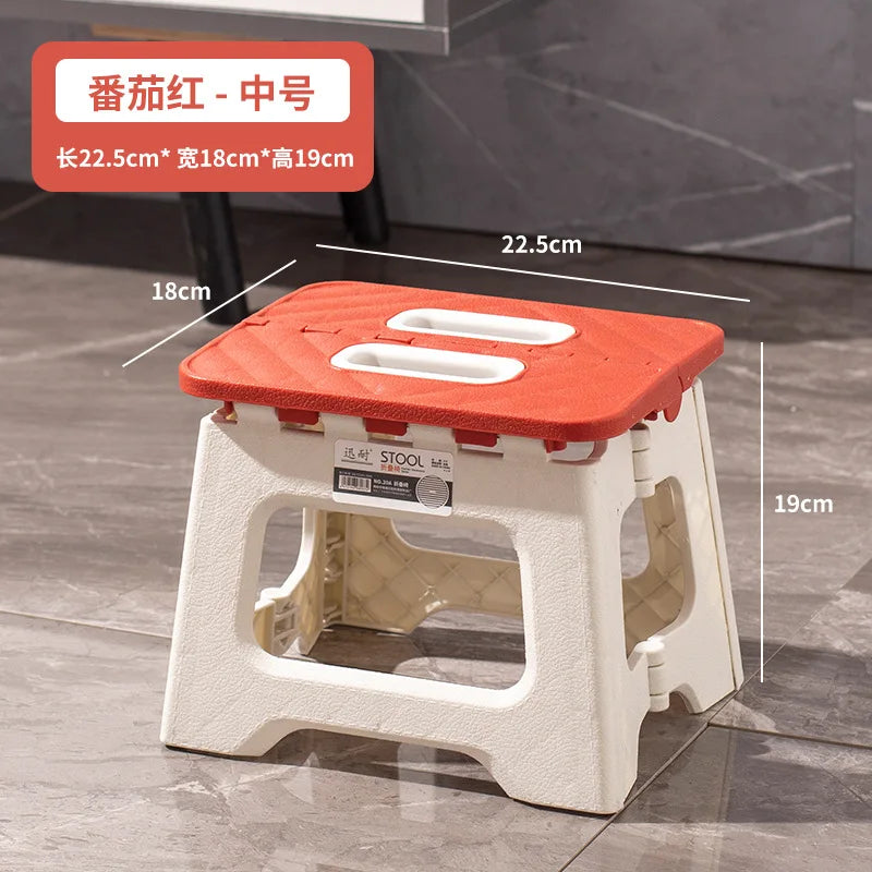 Children Mini Lightweight Folding Step Stool Multi Purpose Handheld Non-Slip  Thickened Footstool Baby Chair Outdoor Fishing