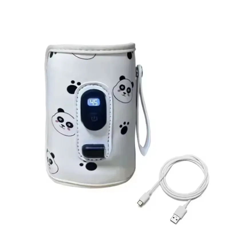 Baby USB Milk Bottle Thermal Bag Universal Digital Display Nursing Bottle Heater Portable Newborn Milk Heat Keeper for Traveling