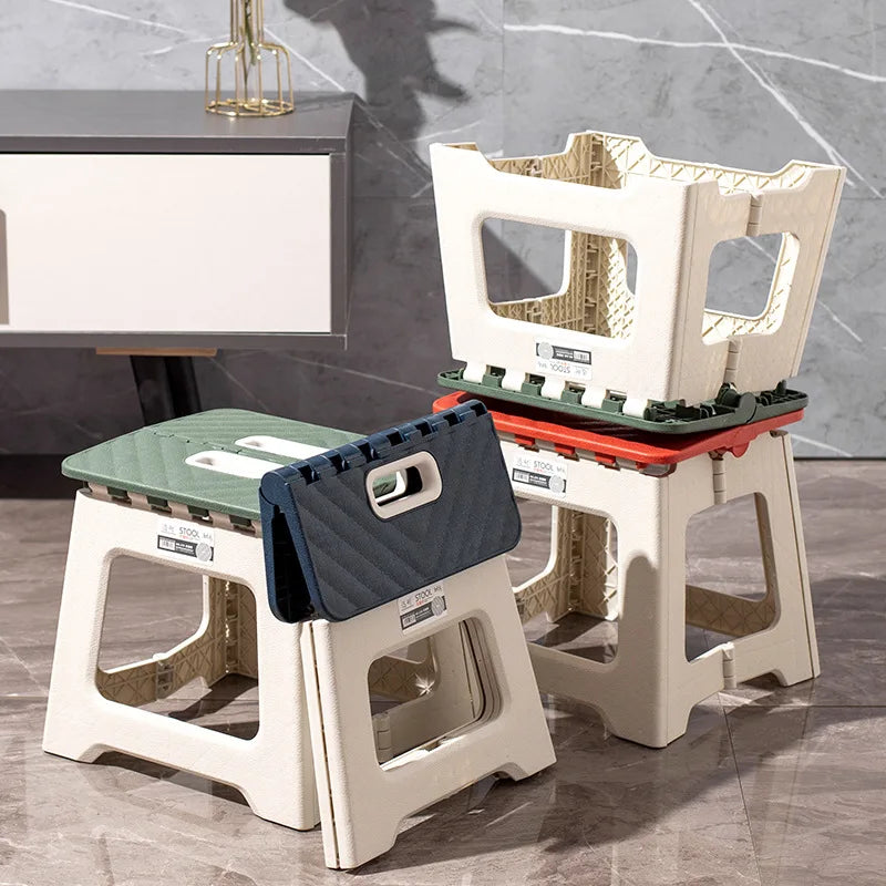 Children Mini Lightweight Folding Step Stool Multi Purpose Handheld Non-Slip  Thickened Footstool Baby Chair Outdoor Fishing