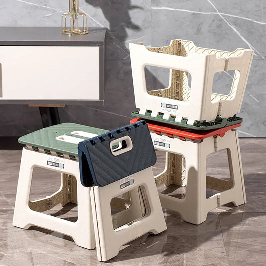 Children Mini Lightweight Folding Step Stool Multi Purpose Handheld Non-Slip  Thickened Footstool Baby Chair Outdoor Fishing