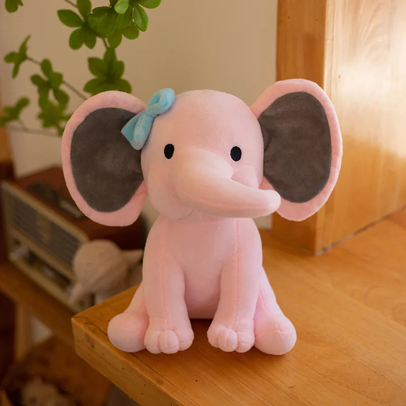 Kid 25cm Gray Elephant Stuffed Plush Stuffed Toys Kawaii Animals Comfort Sleeping Soothing Elephant Doll Room Decorative Gifts
