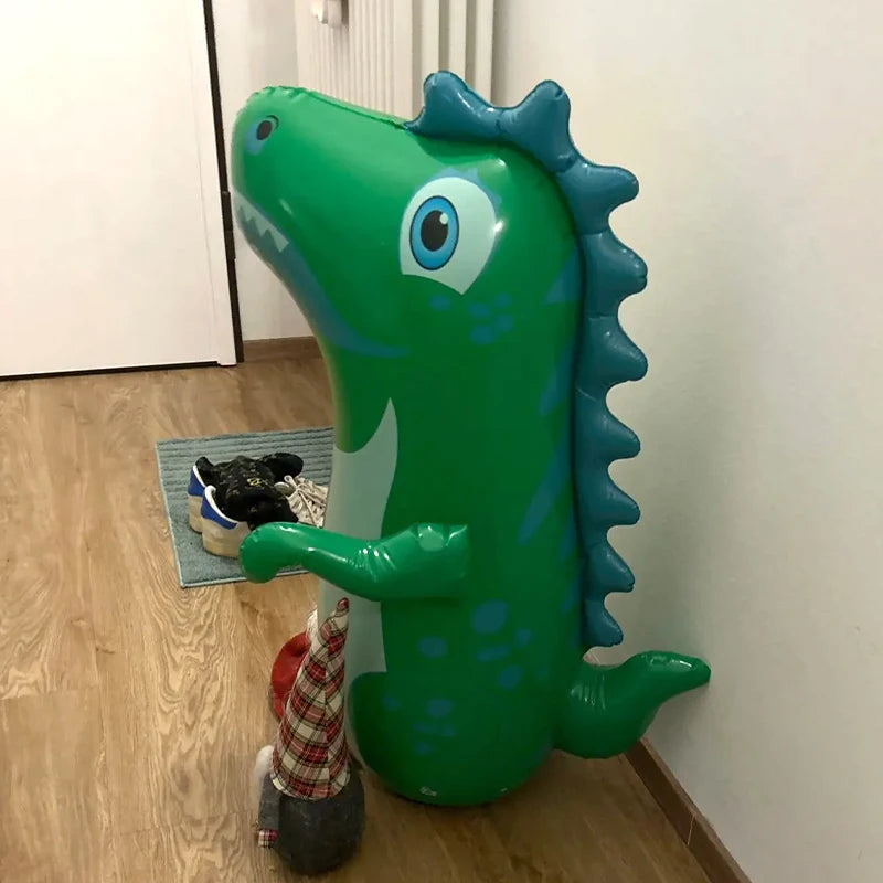 Kids Tumbler Inflatable Standing Punching Boxing Bag Air Stuffed Dinosaur Children Beach Activity Supply Family Party Toy
