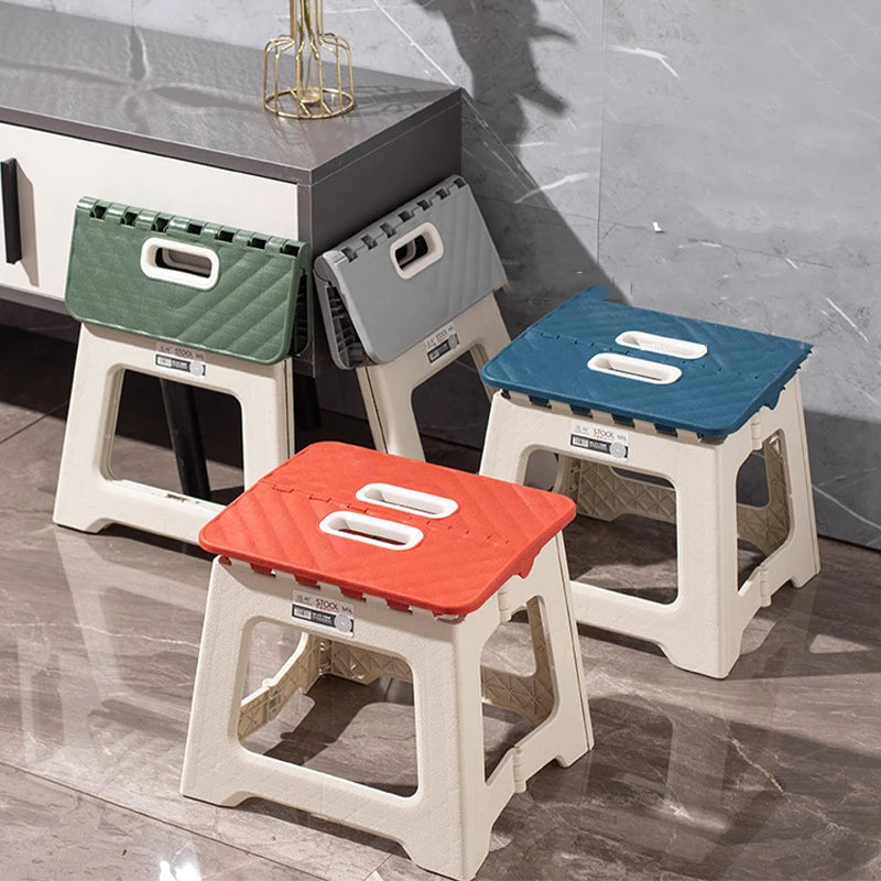 Children Mini Lightweight Folding Step Stool Multi Purpose Handheld Non-Slip  Thickened Footstool Baby Chair Outdoor Fishing