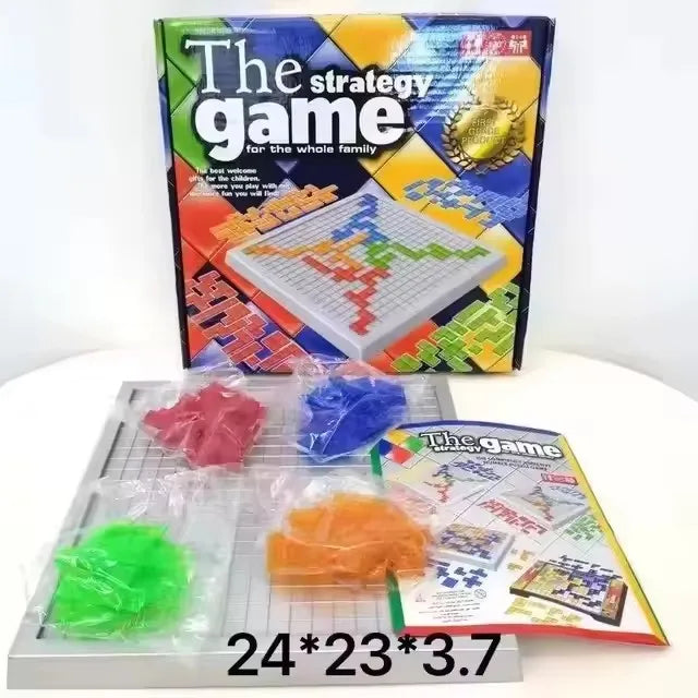 Children Strategy Board Game Educational Toys Colored Squares Game Easy To Play For Kids Family Party Indoor Games Puzzle Gift