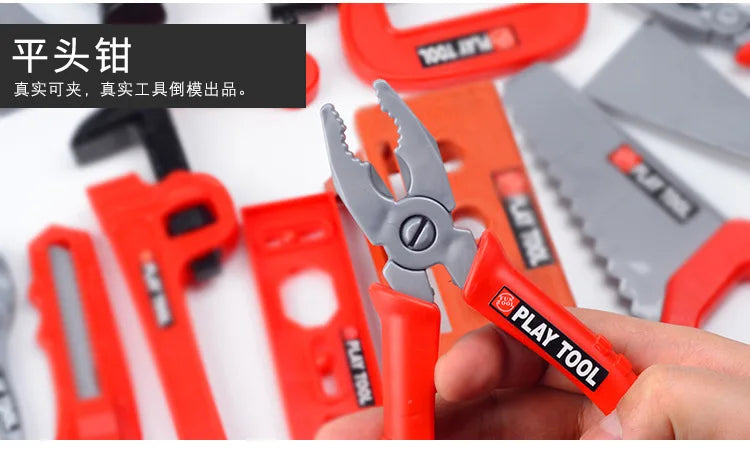 Children's Toolbox Engineer Simulation Repair Tools Pretend Toy Electric Drill Screwdriver Repair Kit Play House Toys Kids Gift