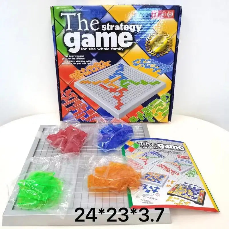 Children Strategy Board Game Educational Toys Colored Squares Game Easy To Play For Kids Family Party Indoor Games Puzzle Gift