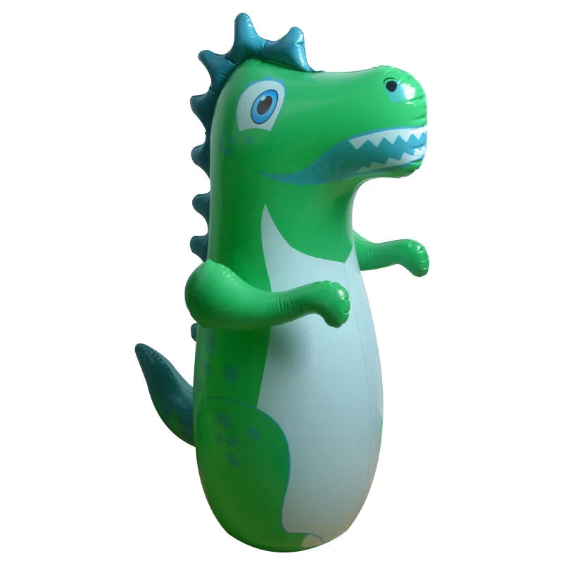 Kids Tumbler Inflatable Standing Punching Boxing Bag Air Stuffed Dinosaur Children Beach Activity Supply Family Party Toy