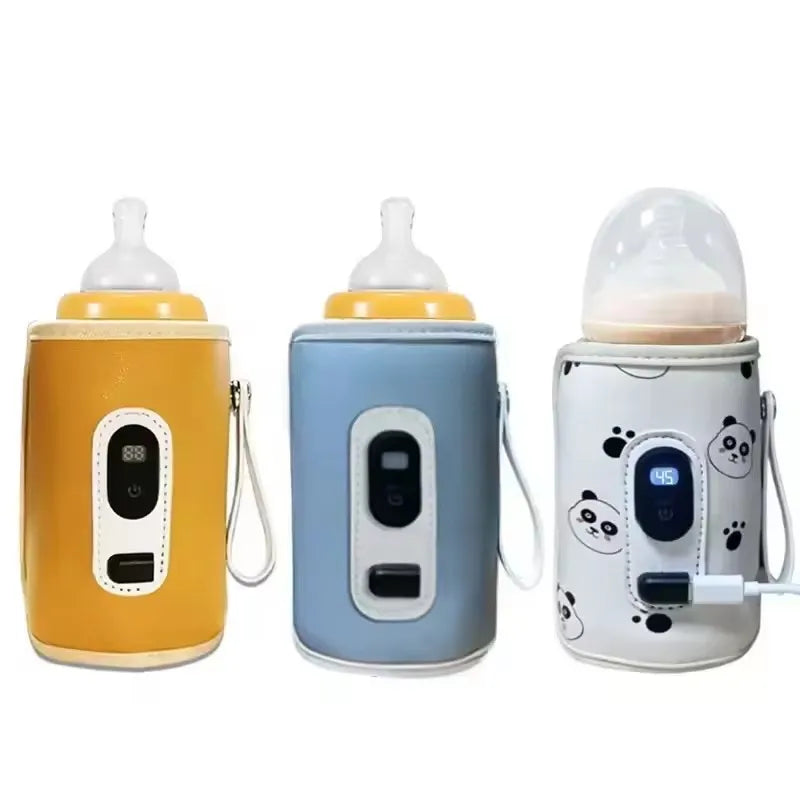 Baby USB Milk Bottle Thermal Bag Universal Digital Display Nursing Bottle Heater Portable Newborn Milk Heat Keeper for Traveling