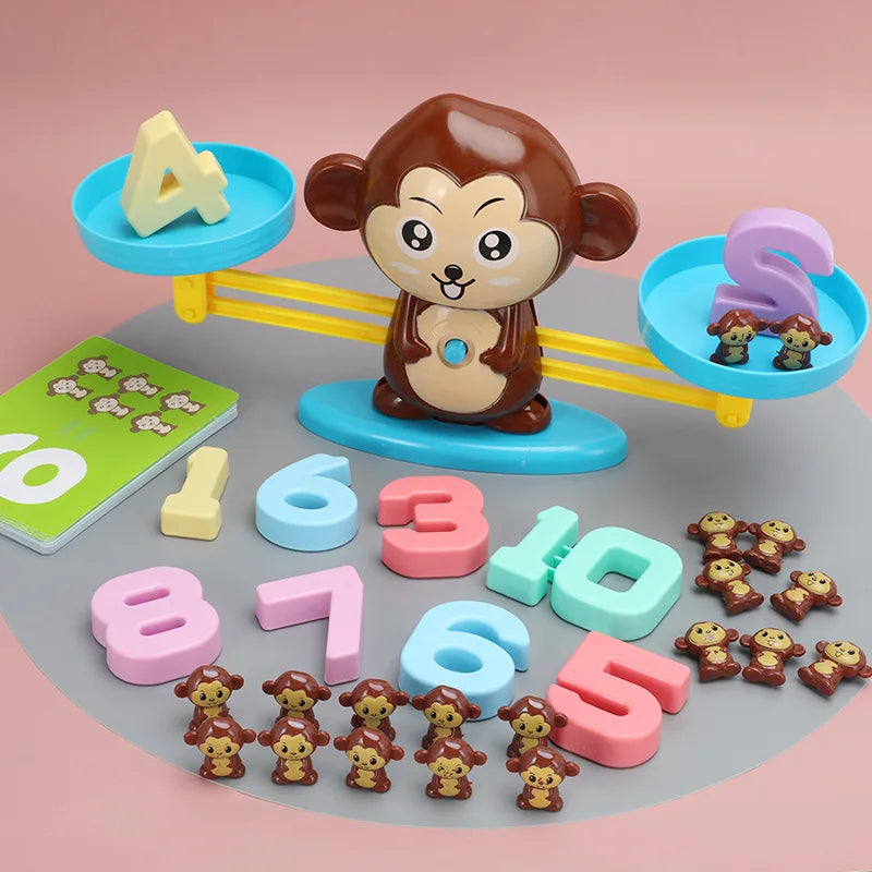 Children's Montessori Math Toy Funny Frog Scale Balance Toy Early Education Number Learning Puzzle Toys Teaching Material Gift