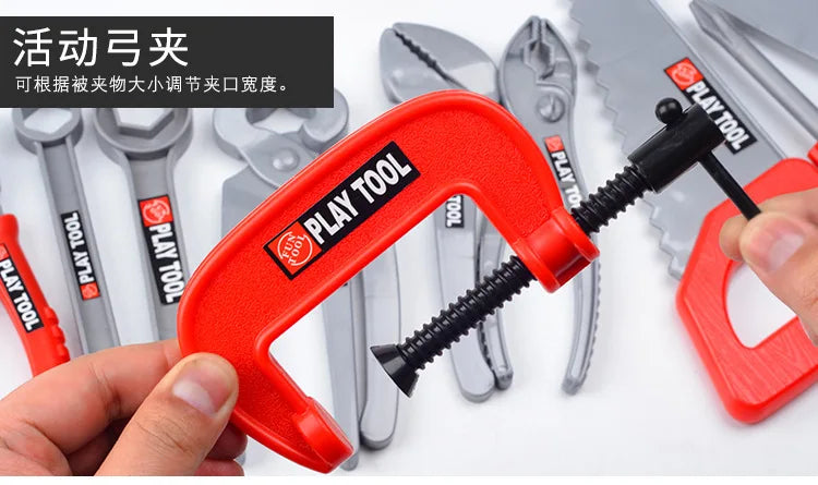 Children's Toolbox Engineer Simulation Repair Tools Pretend Toy Electric Drill Screwdriver Repair Kit Play House Toys Kids Gift