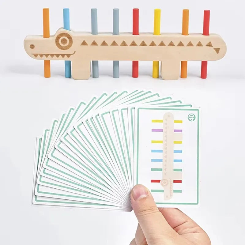 Kids Montessori Sensory Wooden Color Matching Games Puzzle Learning Set Fine Movement Training Math STEAM Educational Toys
