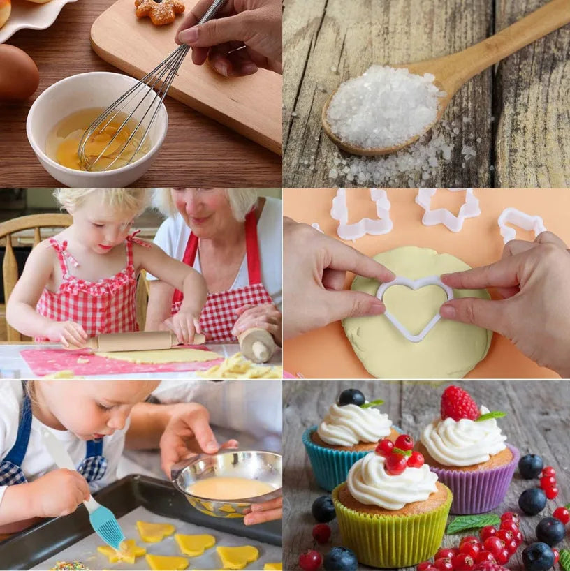 Apron for Little Girls Kids Cooking Baking Set Chef Hat Mitt & Utensil for Toddler Play House Toys Chef Costume Role Play